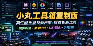 小丸工具箱重制版–高性能全能视频压缩+媒体处理工具｜硬件加速+批量任务+LUT调色+字幕封装-网赚36计