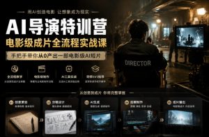 AI导演特训营,电影级成片全流程实战课,手把手带你从0产出一部电影级AI短片-网赚36计