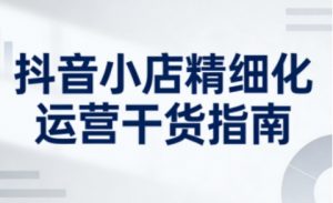 抖音小店精细化运营干货指南新版,助力商家系统提升店铺运营能力(更新26年6月)-网赚36计