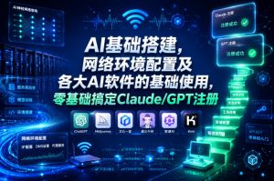 AI基础搭建,网络环境配置及各大AI软件的基础使用,零基础搞定Claude/GPT注册-网赚36计