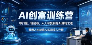 AI创富训练营，零门槛，轻启动，人人可复制的AI賺钱之道，普通人也能靠AI实现收入升级-网赚36计