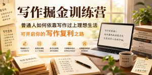 写作掘金训练营，普通人如何依靠写作过上理想生活，可开启你的写作复利之路（更新6月）-网赚36计