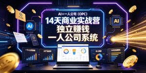 AI×一人公司（OPC）14天商业实战营，用AI帮你搭建一个属于你自己的、能独立賺钱的一人公司系统-网赚36计