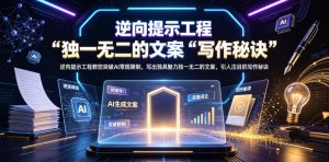 逆向提示工程教您突破AI常规限制，写出独具魅力独一无二的文案，引人注目的写作秘诀【原创双语字幕】-网赚36计