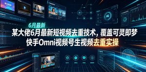 某大佬6月最新短视频去重技术，覆盖可灵即梦快手Omni视频号生视频去重实操-网赚36计