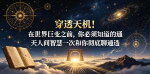 付费文章：穿透天机！在世界巨变之前，你必须知道的通天人间智慧一次和你彻底聊通透-网赚36计