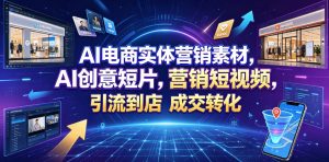 AI电商实体营销素材，AI创意短片，高效打造营销短视频，轻松引流到店，稳定提升门店客流与成交转化-网赚36计