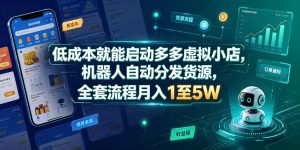 低成本就能启动多多虚拟小店，机器人自动分发货源，全套流程月入1至5W-网赚36计