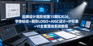 品牌设计高阶班第15期2026，字体标志＋图形LOGO＋AIGC设计＋IP形象＋VI全案落地系统教程-网赚36计