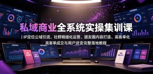私域商业全系统实操课｜IP定位公域引流、社群精细化运营、朋友圈内容打造、高客单成交与用户裂变完整落地教程-网赚36计