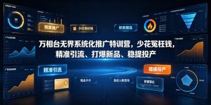 万相台无界系统化推广特训营VI0.0,少花冤枉钱,精准引流、打爆新品、稳提投产(全程录音+字幕)-网赚36计