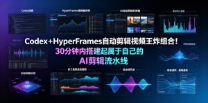 Codex＋HyperFrames自动剪辑视频王炸组合！30分钟内搭建起属于自己的AI剪辑流水线（完整版实操教程手册）-网赚36计