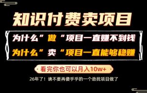 普通人为什么能够靠卖项目轻松月入10W+,而做项目却容易成炮灰,卖项目为什么能够稳賺不赔?【揭秘】-网赚36计