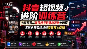 抖音短视频进阶训练营,完整覆盖从账号起号到爆款落地全流程,系统化拆解短视频变现核心逻辑-网赚36计