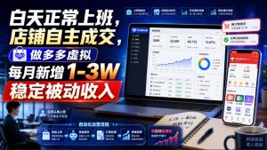 白天正常上班,店铺自主成交,做多多虚拟每月新增1-3W稳定被动收入【揭秘】-网赚36计