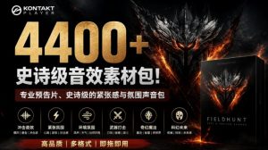 4400+个史诗级音效素材包！专业预告片、史诗级的紧张感与氛围声音包，中文分类，超级精选包-网赚36计