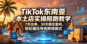 TikTok东南亚本土店实操陪跑教学,7天出单,30天稳定盈利,轻松碾压传统跨境模式(更新0819)-网赚36计