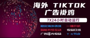 海外TikTok挂G流量变现，7X24自动运行，广告曝光收益，收益日结【揭秘】-网赚36计