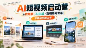 AI短视频启动营，从找爆款·AI生成·到视频号发布，零基础也能上手-网赚36计