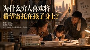 某社群精品文章：为什么穷人喜欢将希望寄托在孩子身上？-网赚36计