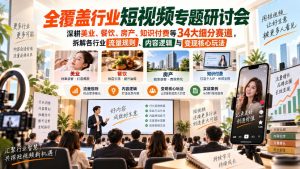 短视频专题研讨会,深耕美业、餐饮、房产、知识付费等34大细分赛道,拆解各行业流量规则、内容逻辑与变现核心玩法(更新1011)-网赚36计