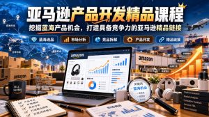 亚马逊产品开发精品课程，挖掘蓝海产品机会，打造具备竞争力的亚马逊精品链接-网赚36计